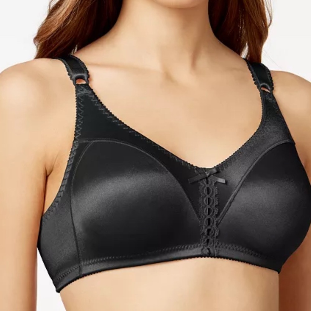 Bali Double Support Wireless Bra Black 34D